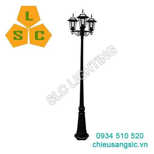 Cột (trụ) đèn trang trí sân vườn 3 bóng SLC- DC23